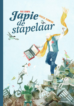 Front cover for 'Japie de Stapelaar / Jack the Stacker' by Bas Rompa and Kaatje Vermeire