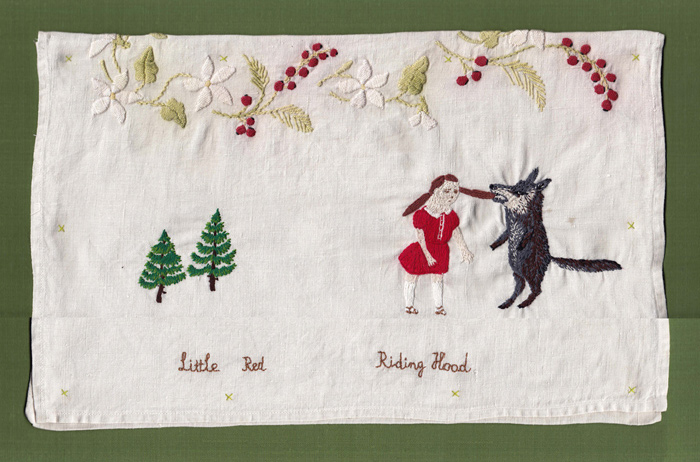 Embroidery for 'Little Red Riding Hood' by Joanna Concejo