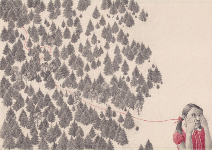 Illustration from 'Little Red Riding Hood' by Joanna Concejo