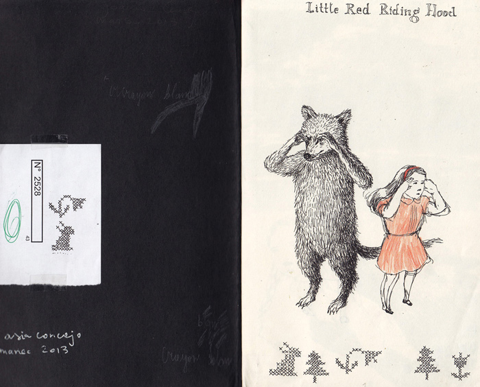 Development work for 'Little Red Riding Hood' by Joanna Concejo