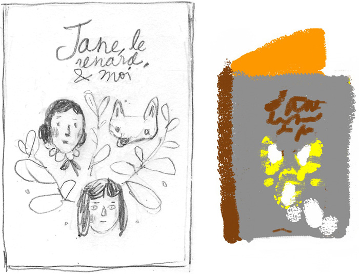 Development work by Isabelle Arsenault – from 'Jane, le renard & moi / Jane, the fox & me' (written by Fanny Britt)