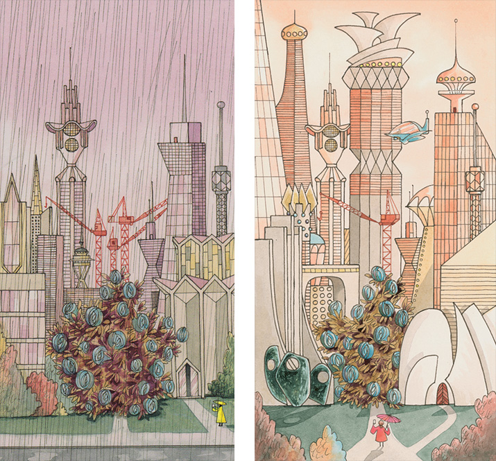Illustrations by David Roberts from 'Sleeping Beauty' – written by Lynn Roberts-Maloney and published by Pavilion Children's Books, United Kingdom