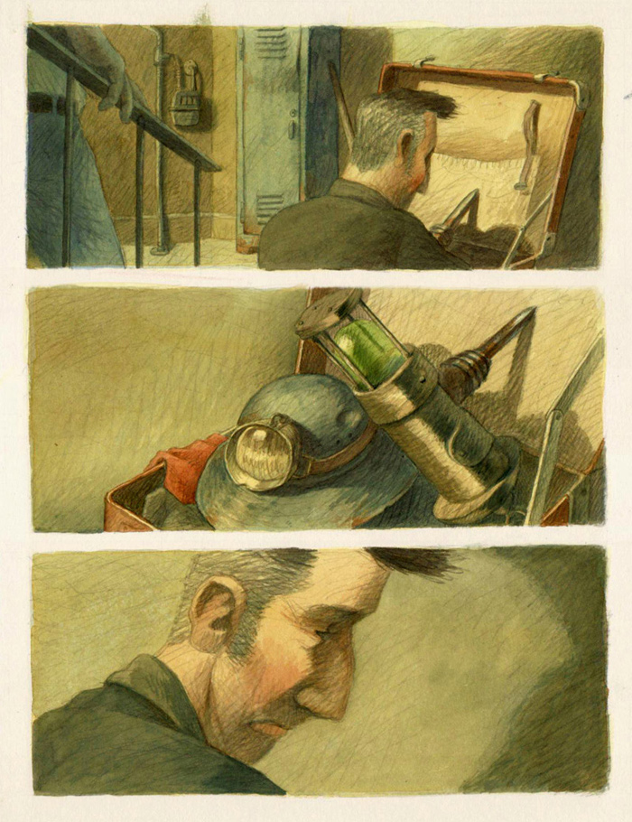 Illustrations by Maurizio Quarello – from 'Mio padre il grande pirata / My father the great pirate' (written by Davide Cali)