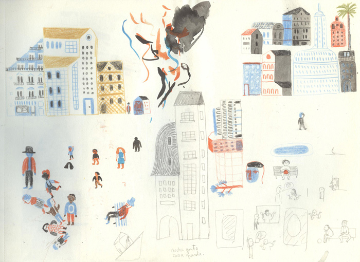 Development work by Violeta Lópiz – from 'Amigos Do Peito / Close Friends' (written by Cláudio Thebas)