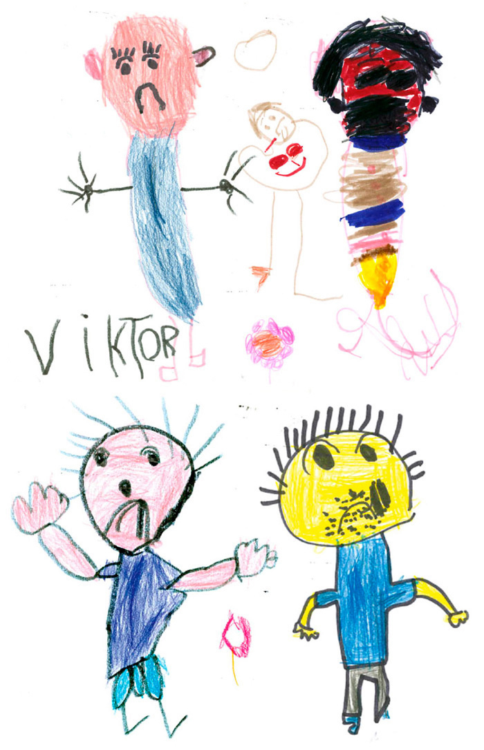 'Angry dads' by various children