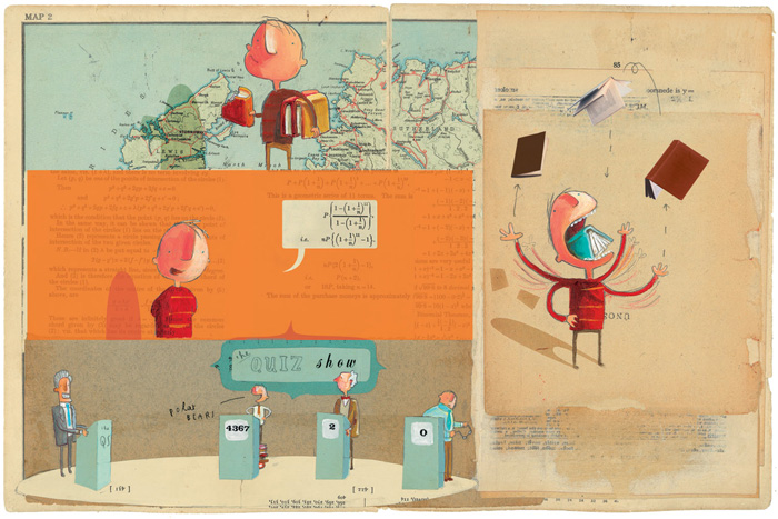 Illustration from 'The Incredible Book Eating Boy' by Oliver Jeffers
