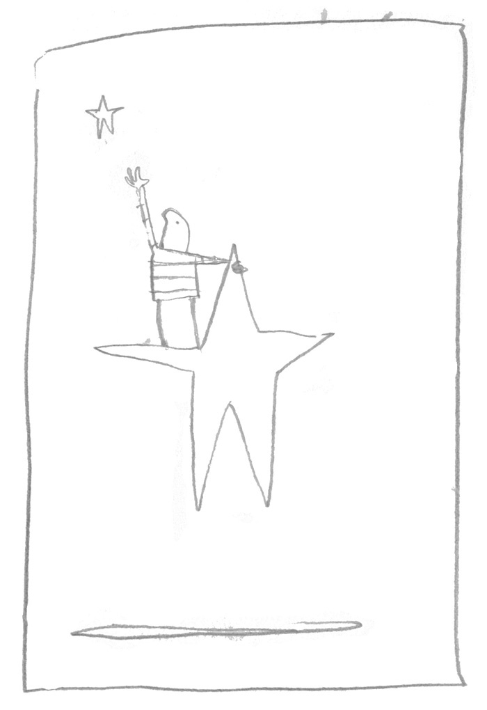 Original sketch for 'How to Catch a Star' by Oliver Jeffers