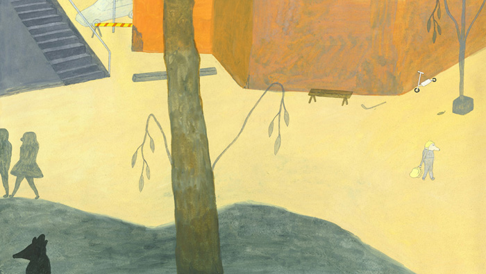 Illustration from 'Alla går iväg' (Everyone walks away) by Eva Lindström