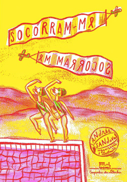 Front cover for 'Socorram-me em Marrocos' (Help me in Morocco) by Andrés Sandoval – published by Companhia das Letras