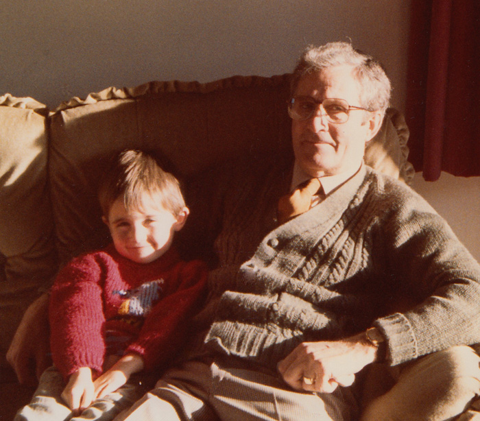 Benji Davies with his grandad