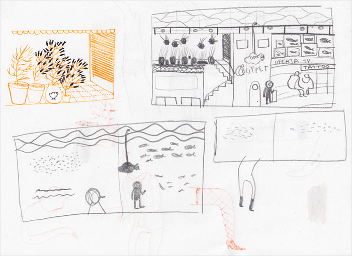 Development work for 'Mon petit frère invisible / My invisible little brother' by Ana Pez