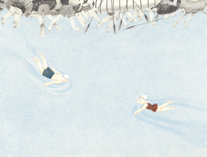 Illustration from 'Pool' by JiHyeon Lee