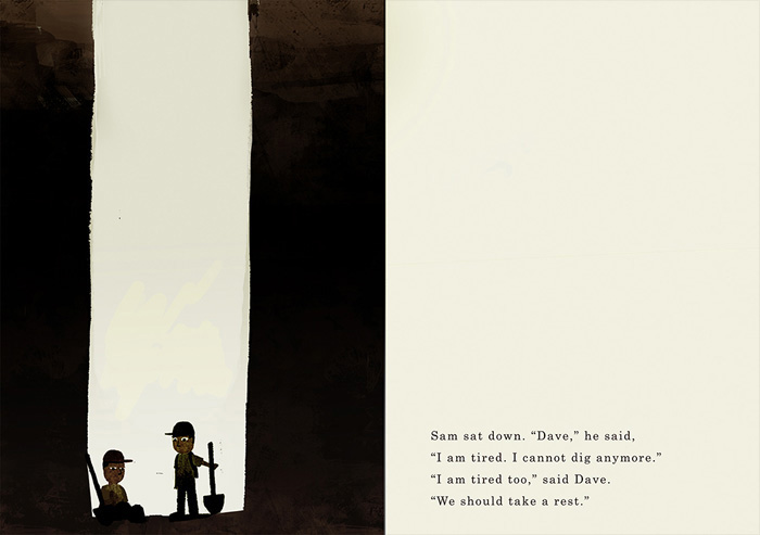 Development work for 'Sam and Dave Dig a Hole' by Mac Barnett and Jon Klassen – published by Candlewick Press