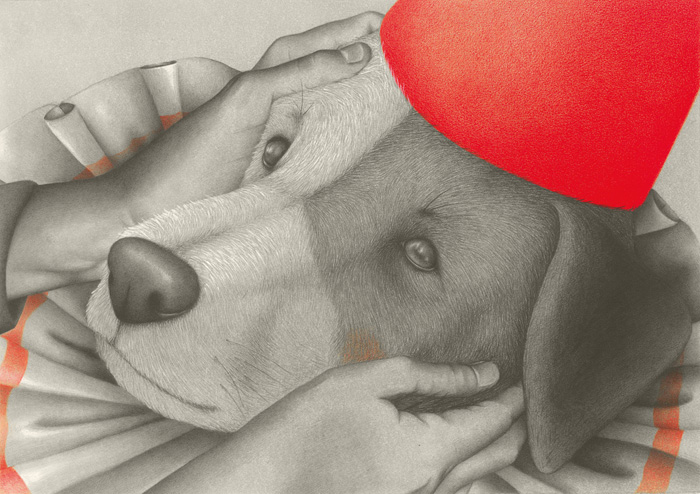 Illustration from 'Il cane e la luna / The Dog and the Moon' by Alice Barberini – published by Orecchio Acerbo.