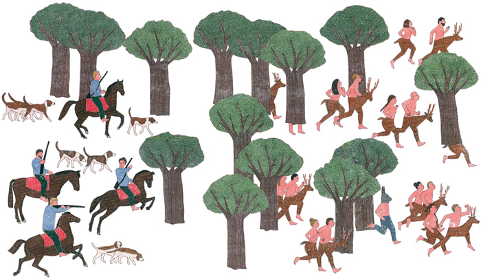 Illustration from 'L'Homme en pièces' (In Pieces) by Marion Fayolle – published by Michel Lagarde and Éditions Magnani