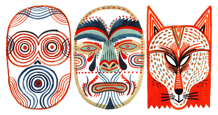 Mask designs by Laurent Moreau