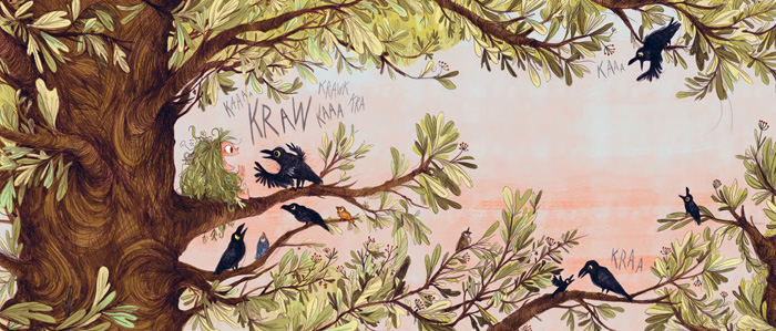 Illustration from ’Wild’ by Emily Hughes – published by Flying Eye Books