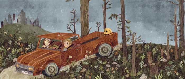 Illustration from ’Wild’ by Emily Hughes – published by Flying Eye Books