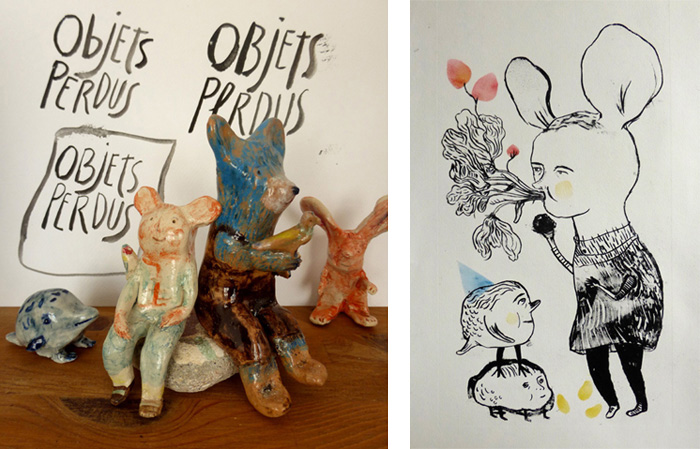 Ceramics and drawing by Cristina Sitja Rubio
