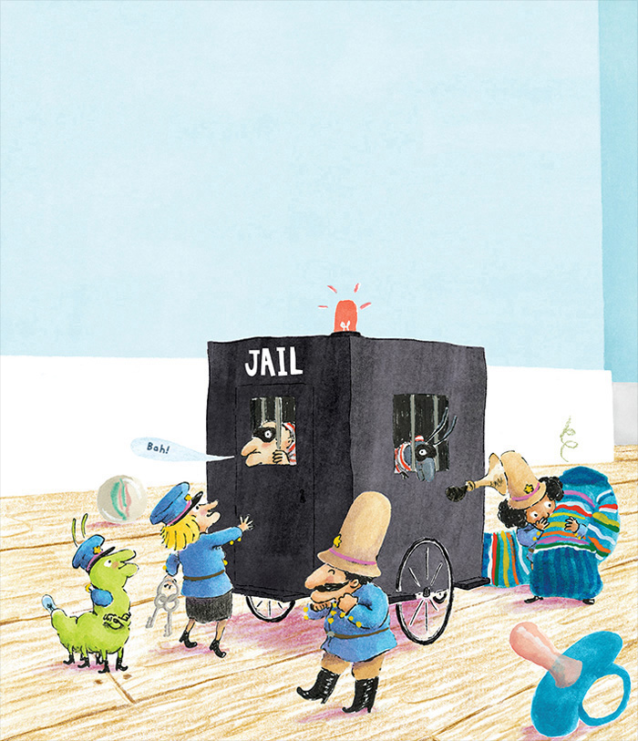 Illustration by Joel Stewart from 'Tiny Cops and Robbers' – published by Oxford University Press, United Kingdom