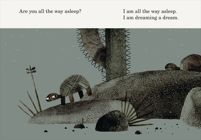 Spread from 'We Found A Hat' by Jon Klassen – published by Candlewick Press, United States