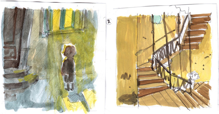 Development work for ‘Deček in Hiša / A Boy and a House’ by Maja Kastelic – published by Mladinska knjiga, Slovenia