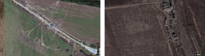 Google Maps screenshots of Ukraine