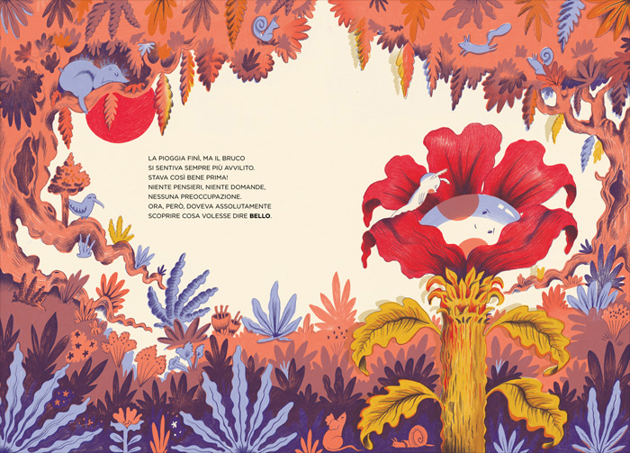 Spread from ‘Che Bello! / How Beautiful!’ – by Antonella Capetti and Melissa Castrillón – published by Topipittori, Italy