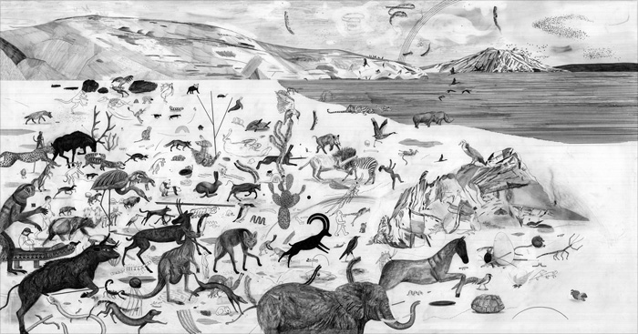 Artwork from ‘Die Gross Flut / The Big Flood’ by It’s Raining Elephants – published by SJW Verlag, Germany
