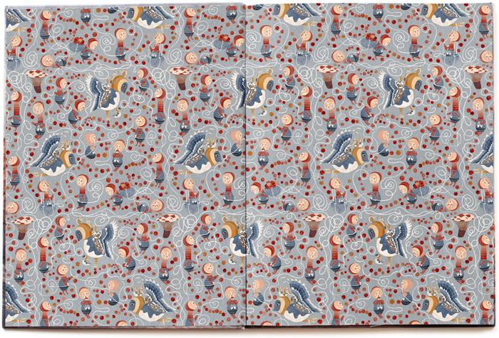 Endpapers from ‘Smon Smon’ by Sonja Danowski – published by NordSüd Verlag (Switzerland) and and NorthSouth Books (USA)