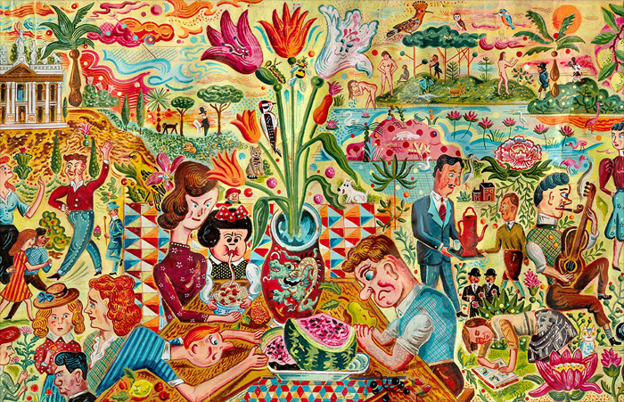 A section from a painting by ATAK – commissioned by a cafe in Berlin