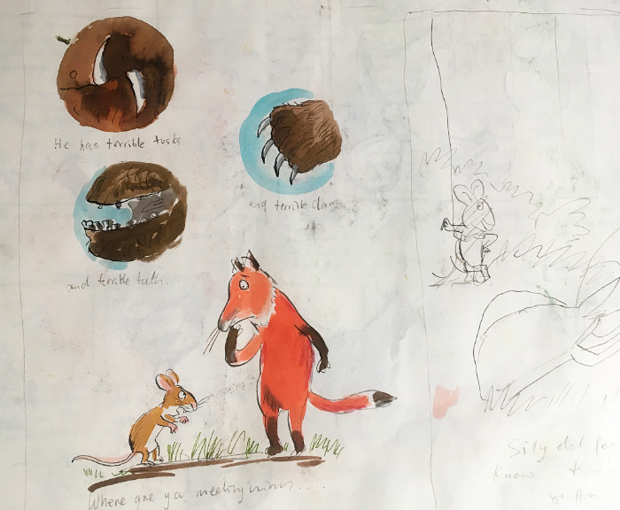 Development work by Axel Scheffler for 'The Gruffalo'