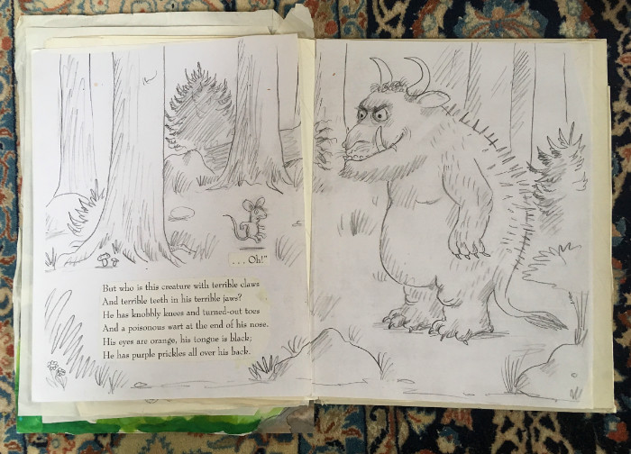 Development work by Axel Scheffler for 'The Gruffalo'