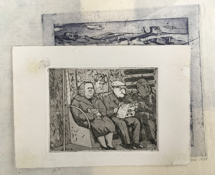 Etchings Axel Scheffler made as a student