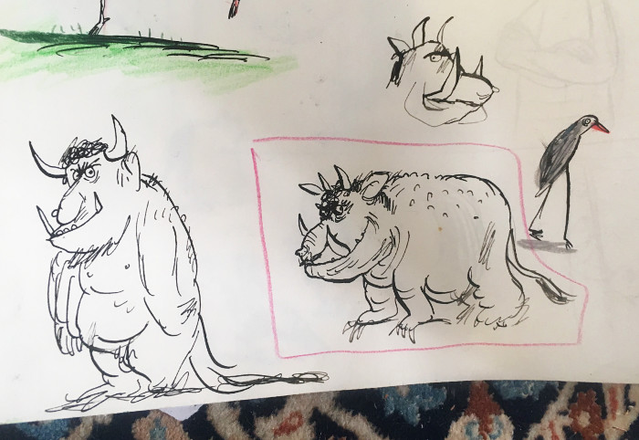 Development work by Axel Scheffler for 'The Gruffalo'