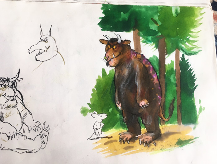 Development work by Axel Scheffler for 'The Gruffalo'