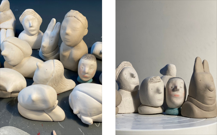 Ceramic sculptures by Ingrid Godon
