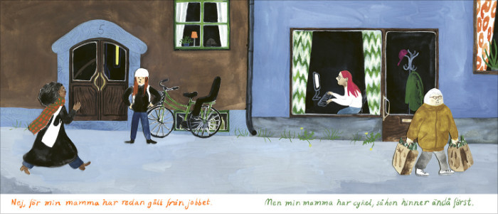 'My mum is faster than yours!' by Emma Virke & Joanna Hellgren (Lilla Piratförlaget, Sweden)
